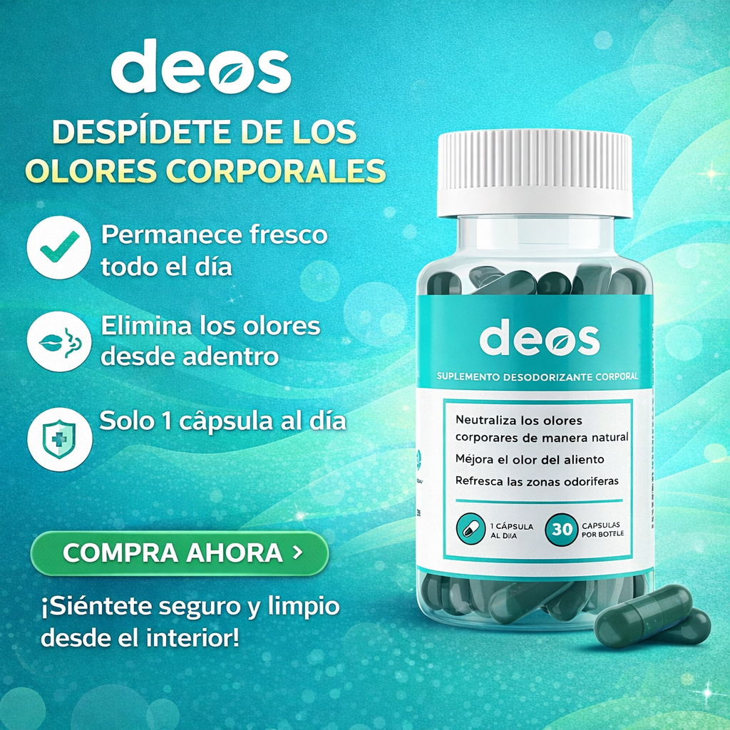 DEOS Suplemento desodorante interno, Frescura interna, confianza total