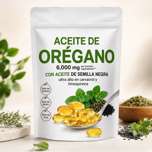 CAPSULAS ACEITE DE ORÉGANO  6000 MG (180 CÁPSULAS)