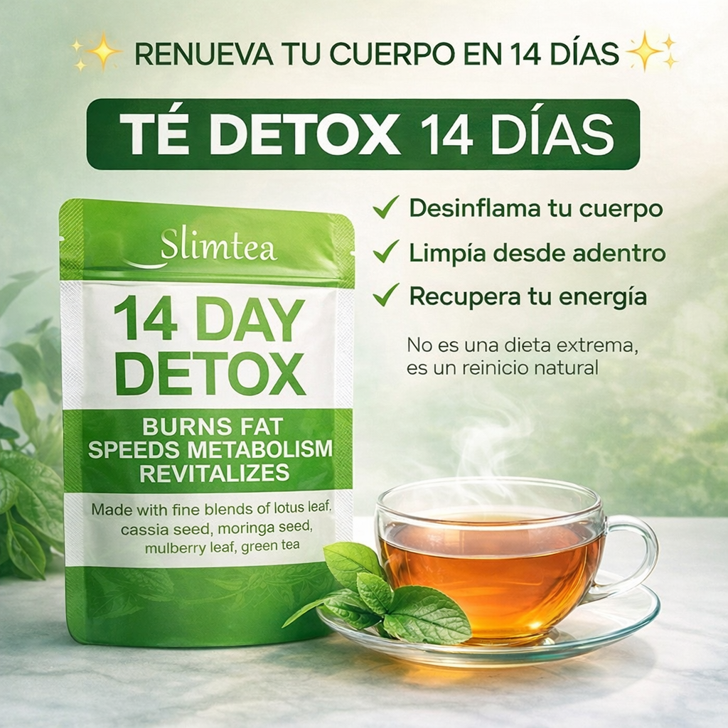 SLIMTEA - Tè Desinflamatorio 14 dias - Pierde barriga y Quema grasa