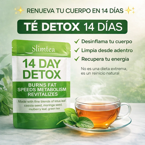SLIMTEA - Tè Desinflamatorio 14 dias - Pierde barriga y Quema grasa