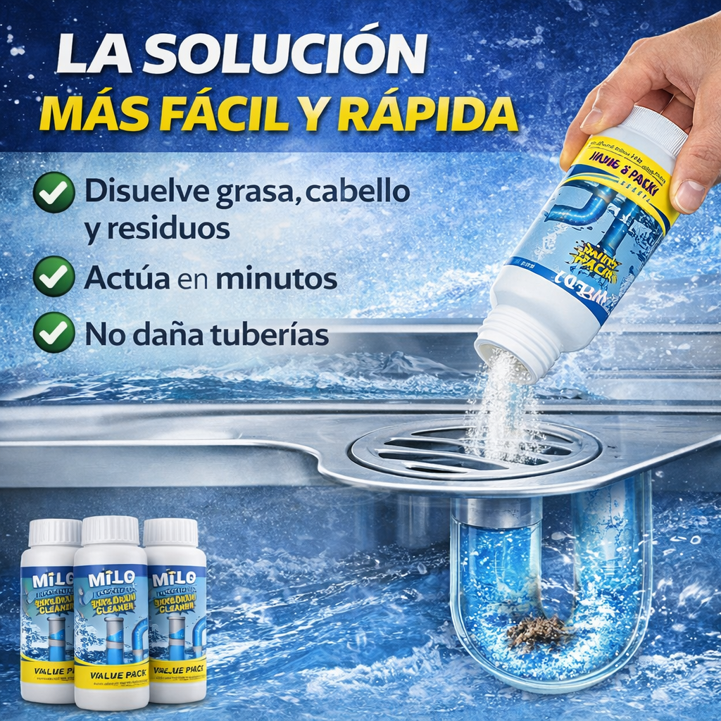 SUPER OFERTA Tres (3) Destapa Drenajes y Tuberías Wild Tornado ™ | ¡Adiós a los atascos! El limpiador que revive tus tuberías en minutos.