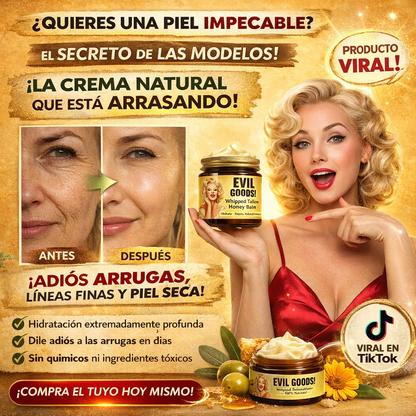 Evil Goods Sebo de Res & Miel Glow - Hidratación Natural y Luminosidad