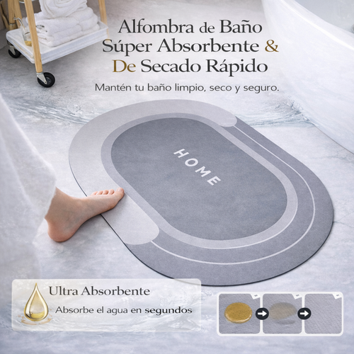 TAPETE DE BAÑO ABSORBENTE Y ANTIDESLIZANTE